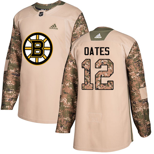 Adidas Bruins #12 Adam Oates Camo Authentic Veterans Day Stitched NHL Jersey